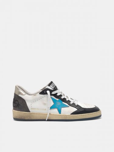 Ball Star sneakers in leather with metallic heel tab