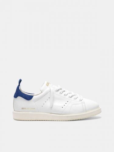 Starter sneakers in leather with suede heel tab