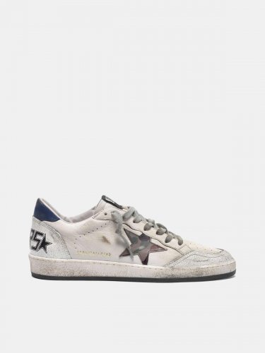 Ball Star sneakers with camouflage star and navy heel tab