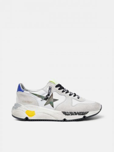 White Running Sole with camouflage star