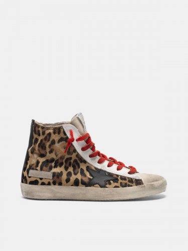 Francy sneakers in leopard-print pony skin