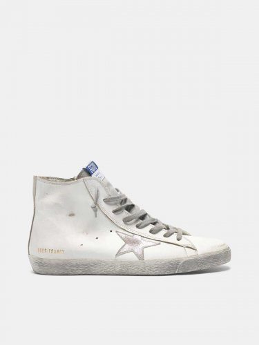 Francy sneakers in leather with silver suede star