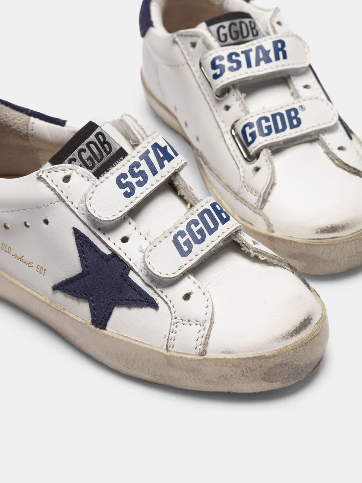 Old School sneakers with Velcro fastening and navy star